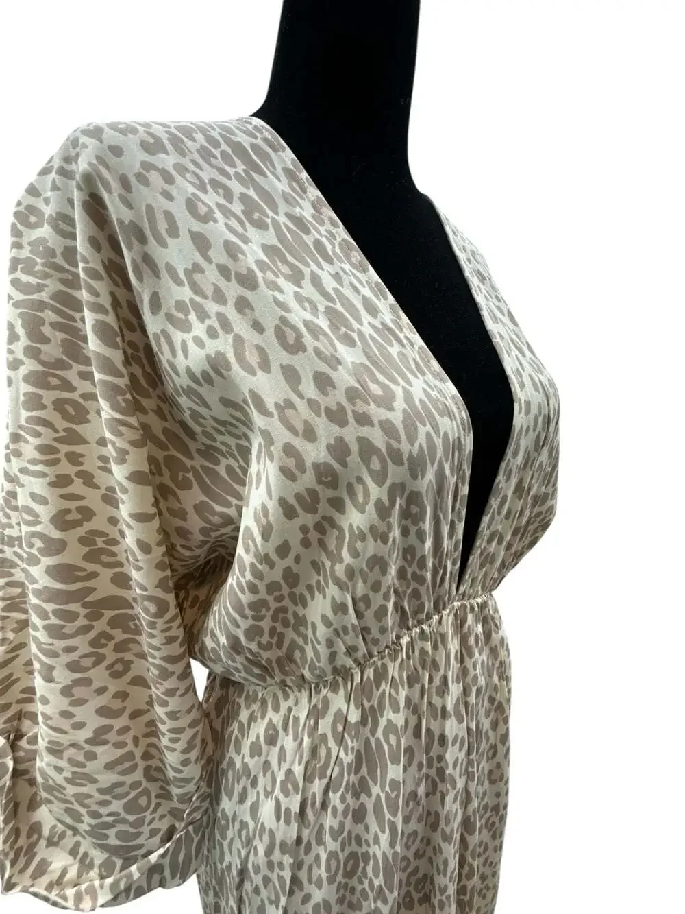 Girl and the Sun Verity Maxi Dress in Muted Leopard NWT size S - Picture 3 of 6